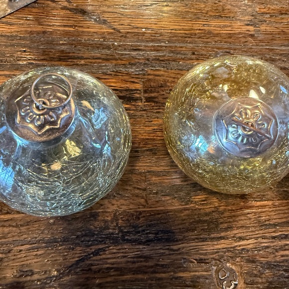 Mixed Lot Christmas Tree Kugel Style Elegant Crackle Glass Blown  Ornaments - Picture 6 of 15